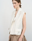 LAYERED TUCKED-HEM VEST