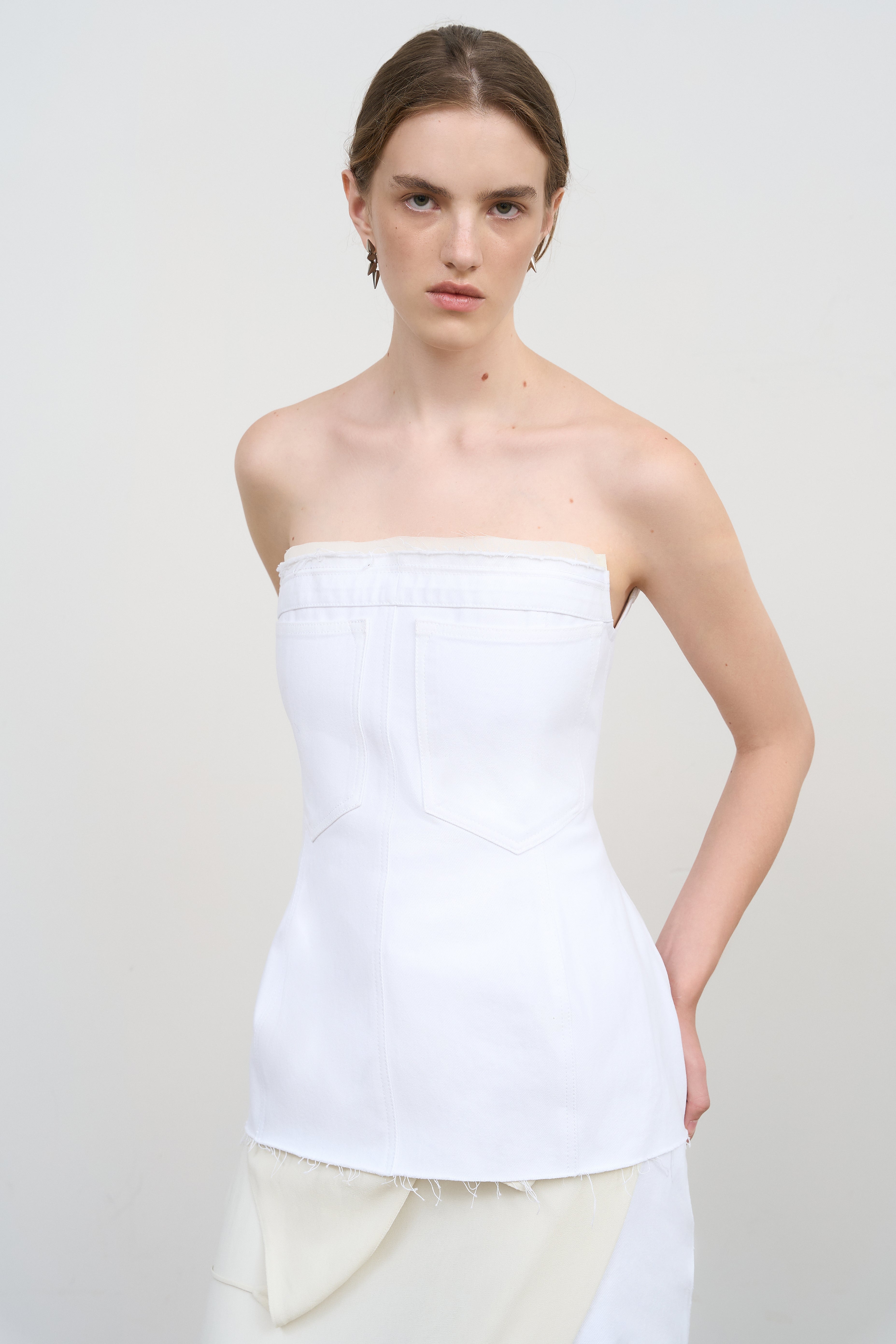 TAILORED DENIM BUSTIER – Litkovska