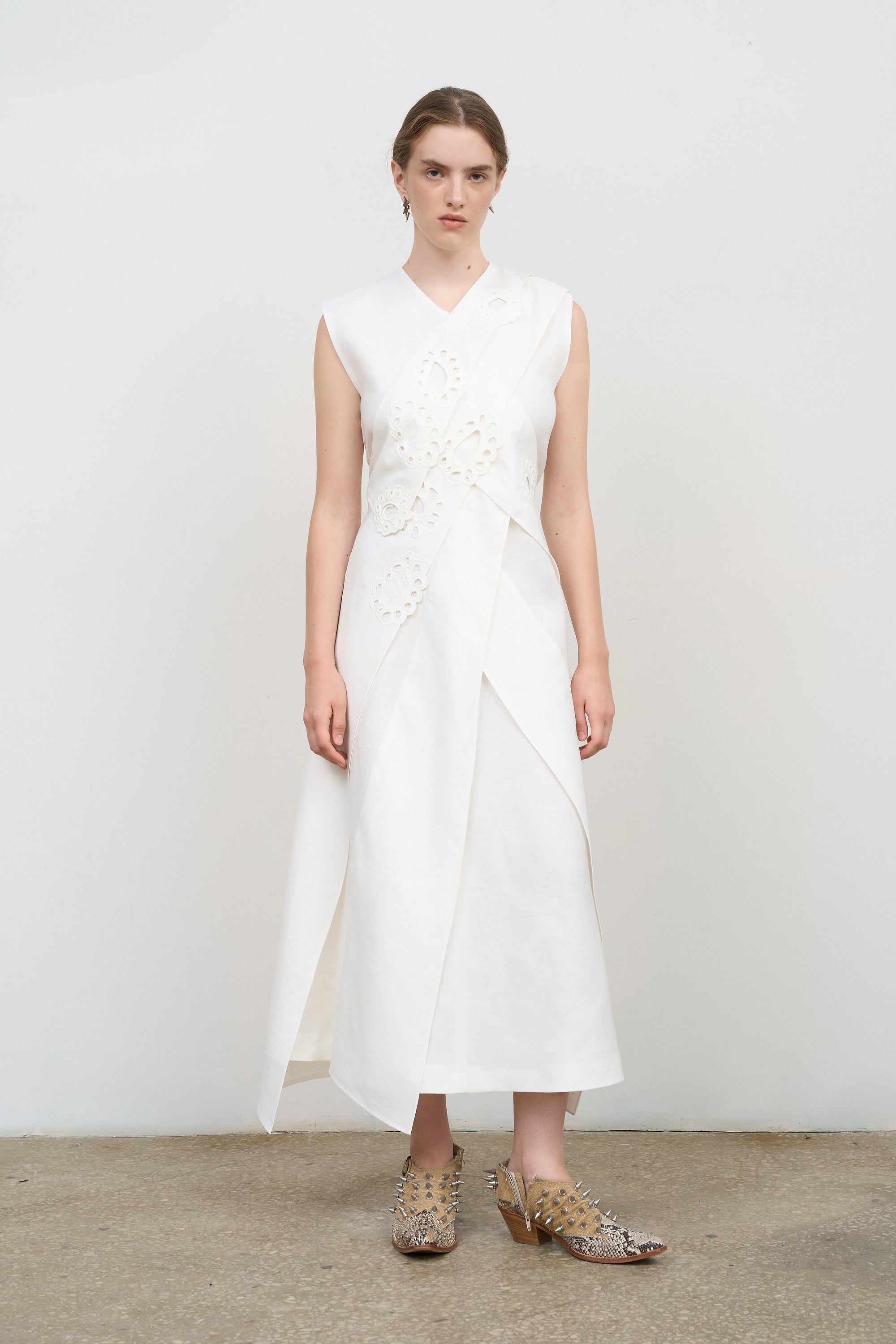 LAYERED MIDI DRESS WITH EMBROIDERY Litkovska LAYERED MIDI DRESS WITH EMBROIDERY Litkovska