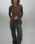 DRAPED WOOL SWEATER