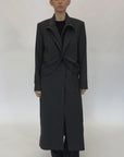 WOOL COAT WITH ANGULAR DETAILING