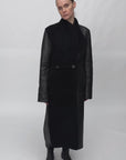 REVERSIBLE-SHEARLING HOURGLASS COAT