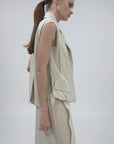 LAYERED TUCKED-HEM VEST