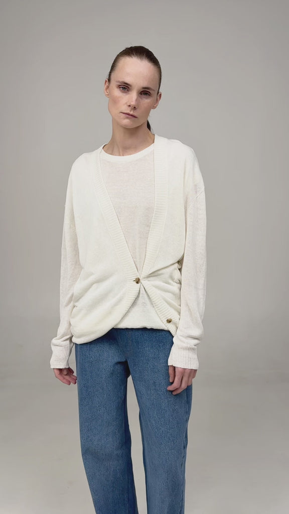 LAYERED KNIT CARDIGAN