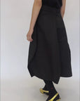 RUFFLED MIDI SKIRT