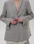 SINGLE-BREASTED DISTRESSED JACKET