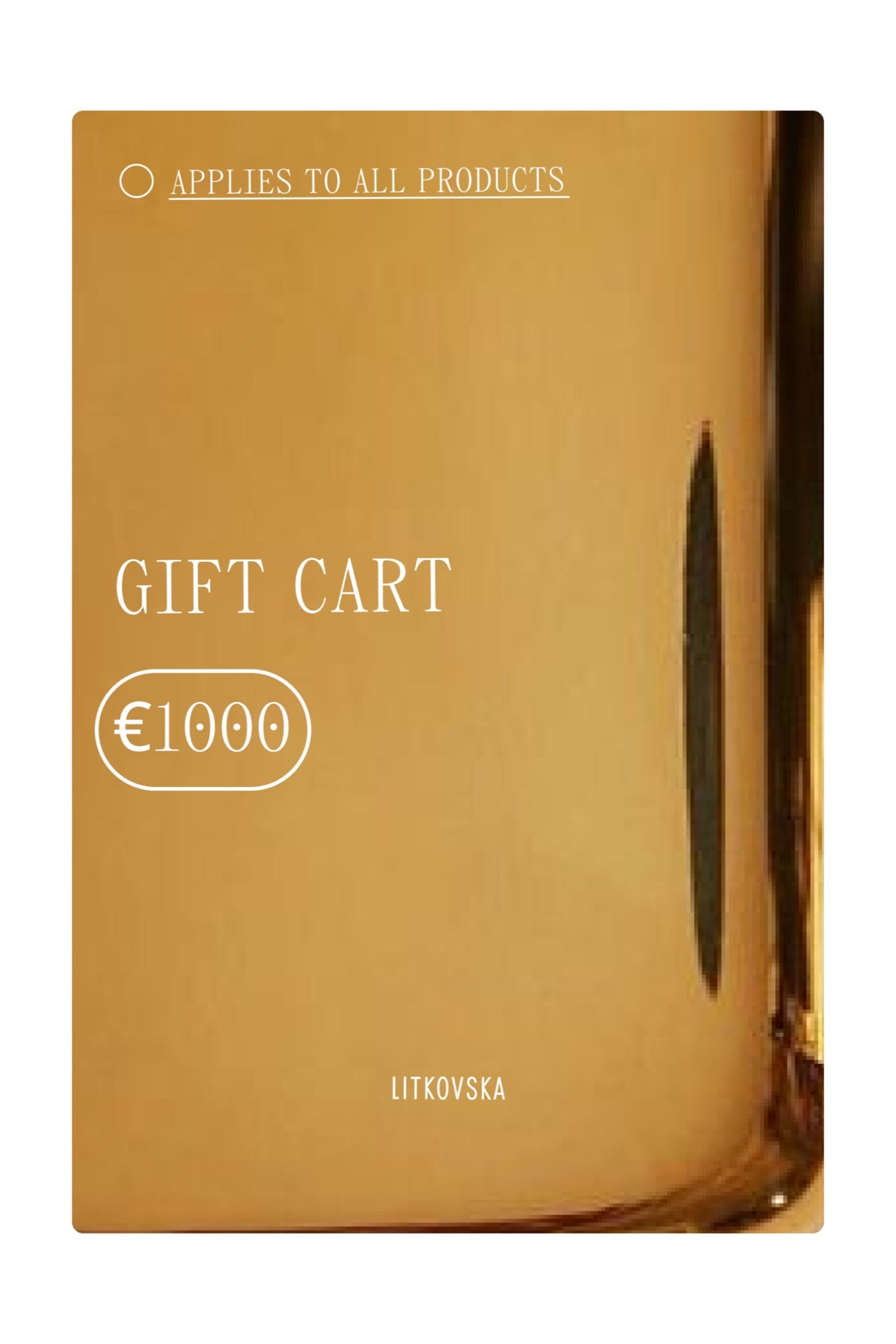 LITKOVSKA Gift Certificate 1000$ 
