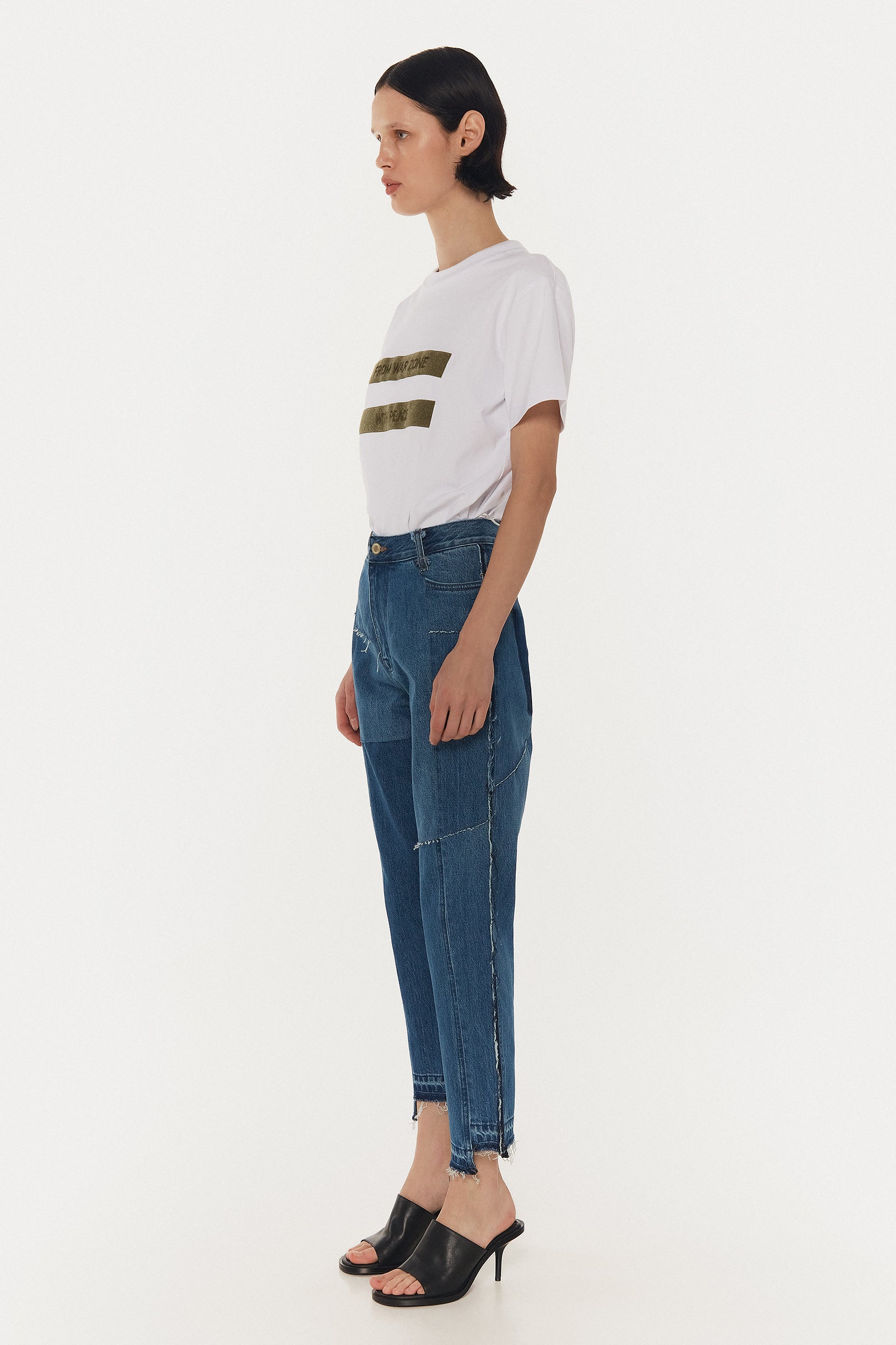 PATCHWORK JEANS BLUE
